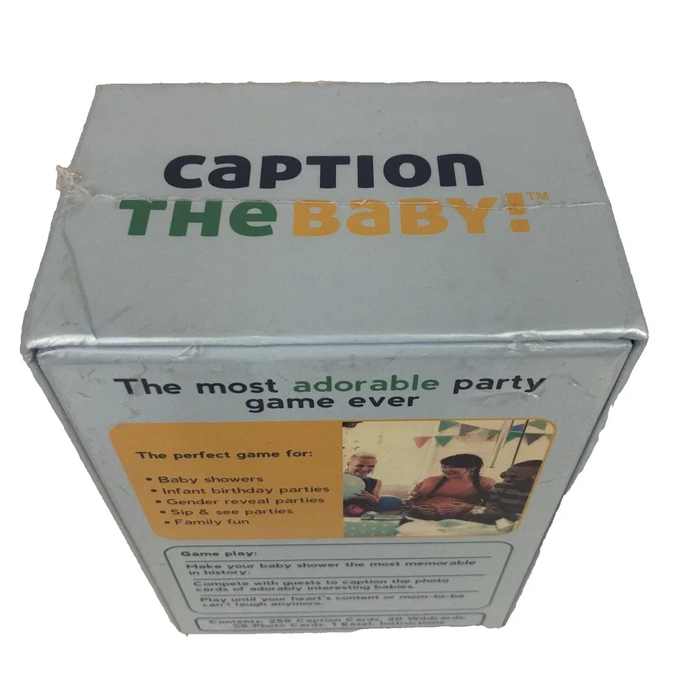 Caption The Baby Card Game Baby Shower Gender‎ Reveal Family Party Game New